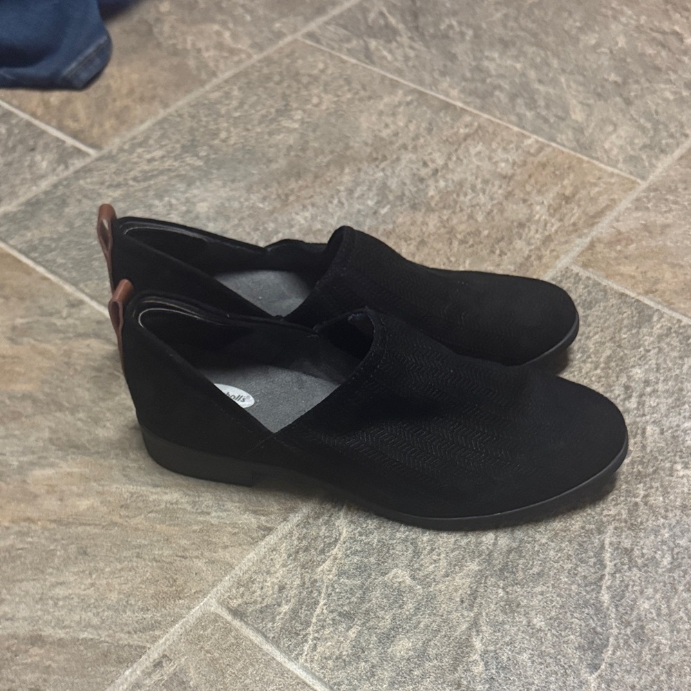 Dr. Scholl's Black Women's Loafers with Brown Accent